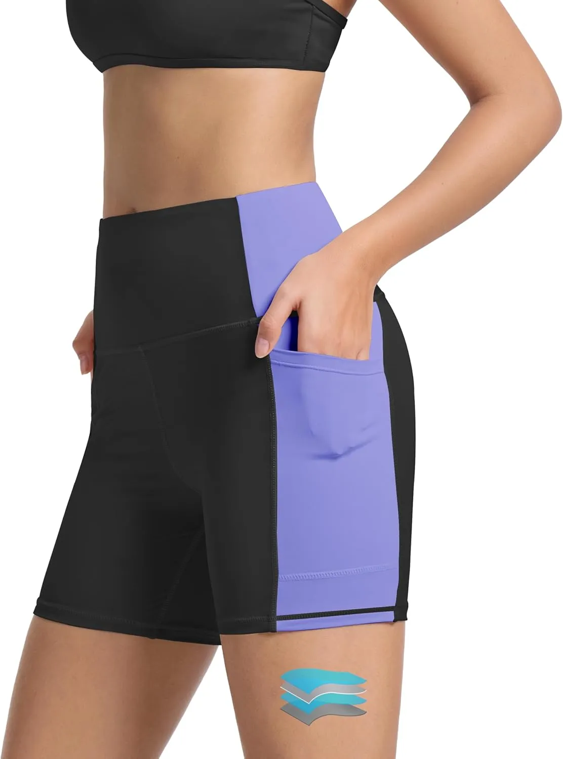 Beautikini Period Swimwear Menstrual Tummy Control Swimsuit 3.9" High Waist Leakproof Bathing Suit Bottoms for Teen Girls