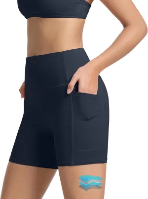 Beautikini Period Swimwear Menstrual Tummy Control Swimsuit 3.9" High Waist Leakproof Bathing Suit Bottoms for Teen Girls