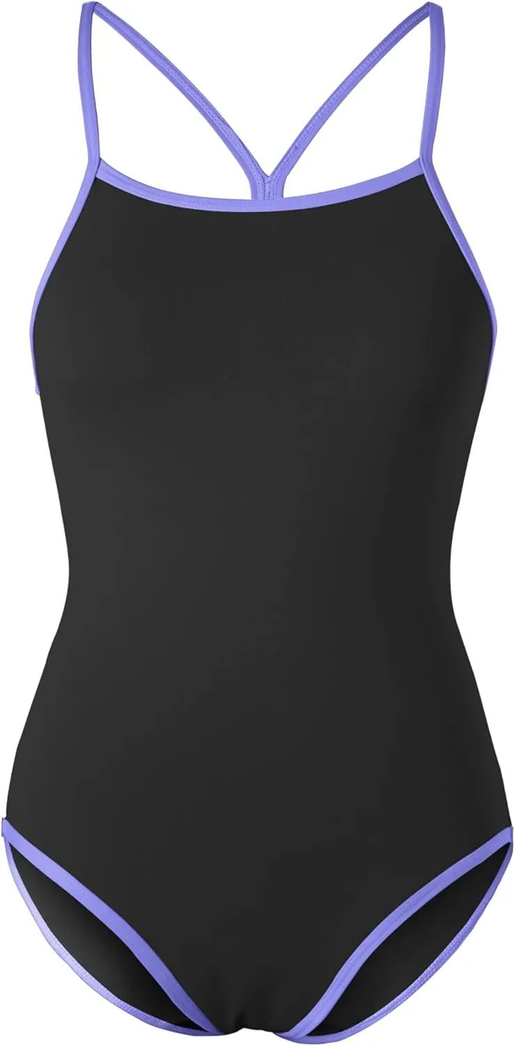 Beautikini Period Swimwear One Piece Leakproof Swimsuit Racerback Training Menstrual Bathing Suit for Teen Girls Women