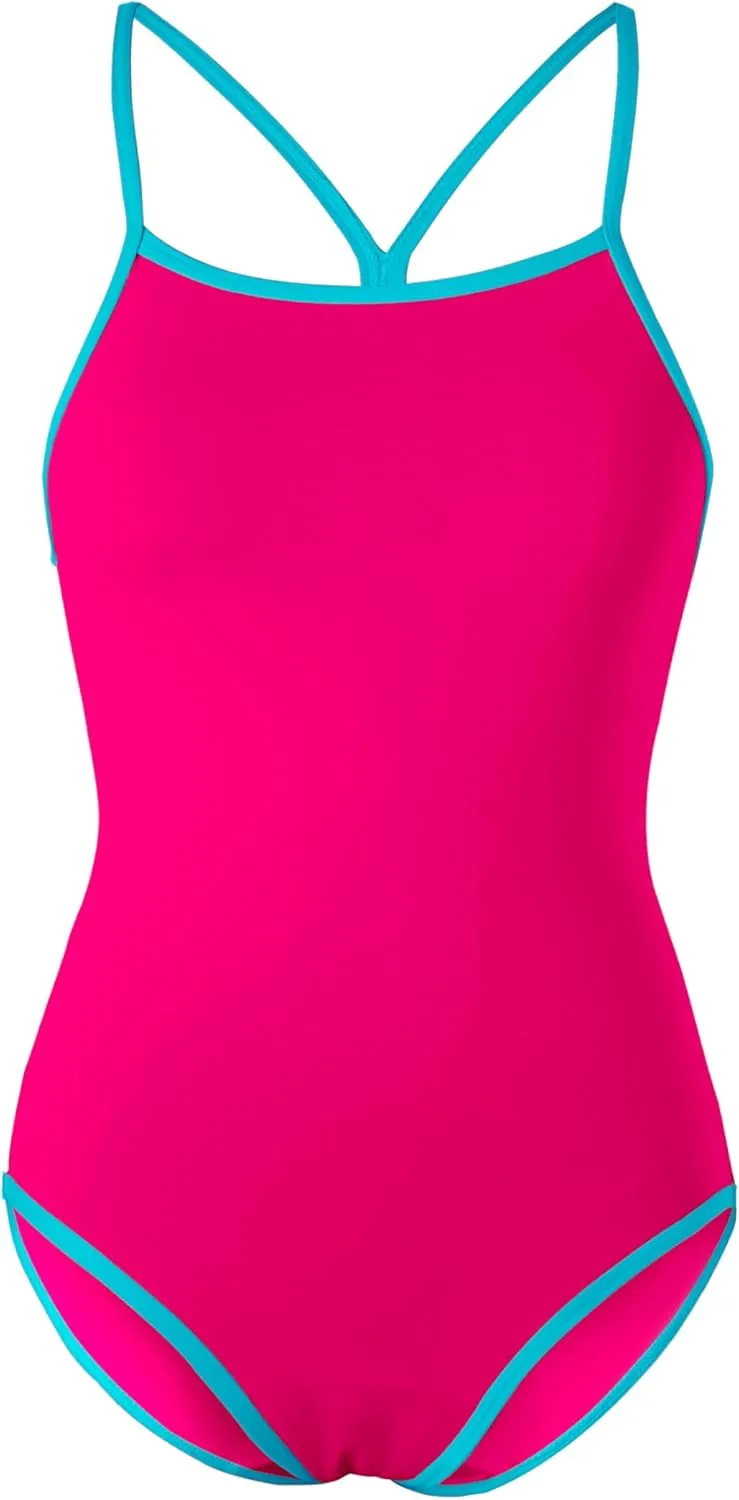 Beautikini Period Swimwear One Piece Leakproof Swimsuit Racerback Training Menstrual Bathing Suit for Teen Girls Women