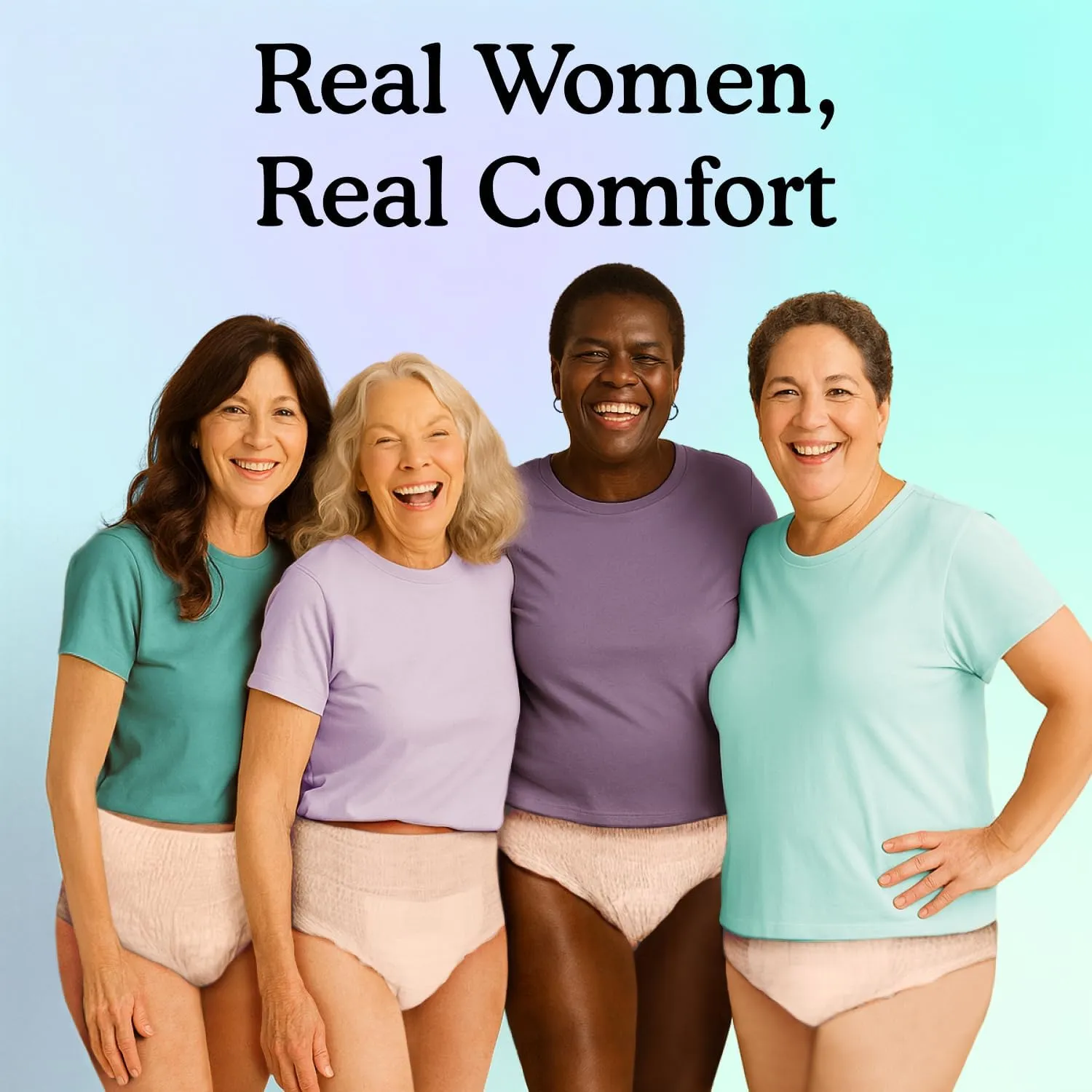 Because Premium Maximum Plus Adult Incontinence and Postpartum Bladder Leak Underwear for Women, Maximum Absorbency, Disposable, Beige, Small/Medium, 80 Count (4 Packs of 20)