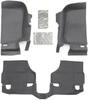 Bedrug - Jeep Bedtred | 2011 - 2018 Jeep Wrangler JK 2 Door, Front Floor Liners (Includes Heat Shields) | Grey - 3 pc. | BTJK11F2