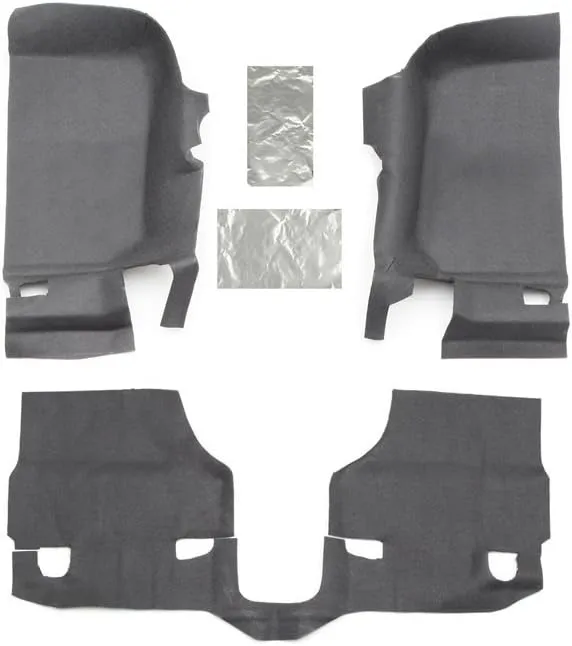 Bedrug - Jeep Bedtred | 2011 - 2018 Jeep Wrangler JK 2 Door, Front Floor Liners (Includes Heat Shields) | Grey - 3 pc. | BTJK11F2
