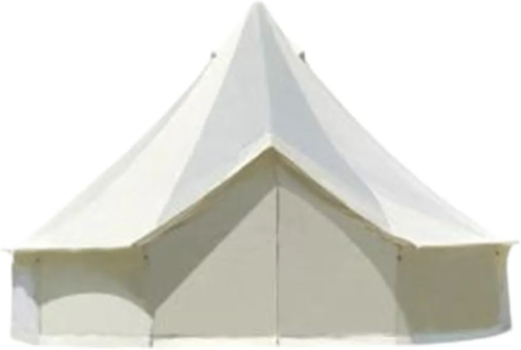 Bell Tent, Roomy Yurt Tent for Family Glamping Camping, 4 Season Tent Outdoor Camping Rainproof Large Bell-Shaped Cotton Picnic Tent (6 * 6 * 3.5m)