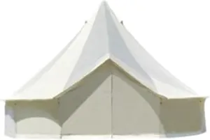 Bell Tent, Roomy Yurt Tent for Family Glamping Camping, 4 Season Tent Outdoor Camping Rainproof Large Bell-Shaped Cotton Picnic Tent (6 * 6 * 3.5m)