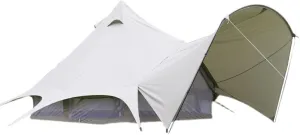 Bell Tent- W/Stove Jack, Waterproof 4 Season Luxury Outdoor Camping and Glamping Yurt Tent for Family Camping Outdoor Hunting Party (Beige 450X600X270CM) (Beige 450X600X270CM)