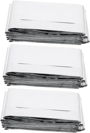 BESPORTBLE 3sets Camping Hiking Blanket Insulation Survival Blanket First Aid Kit 6pcs*3
