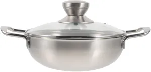 BESPORTBLE Small Cooking Pots Portable Outdoor Pot 18cm Stainless Steel Non-Stick Durable for Home Restaurant
