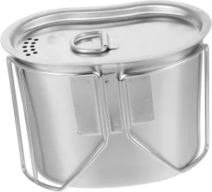 BESPORTBLE Stainless Steel Outdoor Pot Collapsible Water Cup Camping Kettle Insulated Mug Mini Pot for Hiking