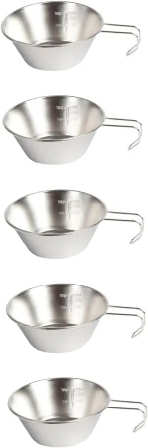 BESPORTBLE Stainless Steel Salad Bowl Cups Water Portable Outdoor Camping Foldable Bowl Camping Mug Camping