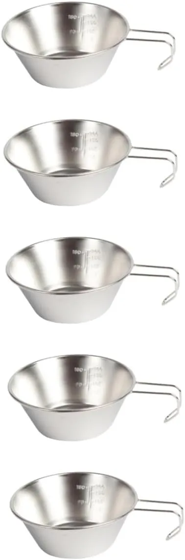 BESPORTBLE Stainless Steel Salad Bowl Cups Water Portable Outdoor Camping Foldable Bowl Camping Mug Camping