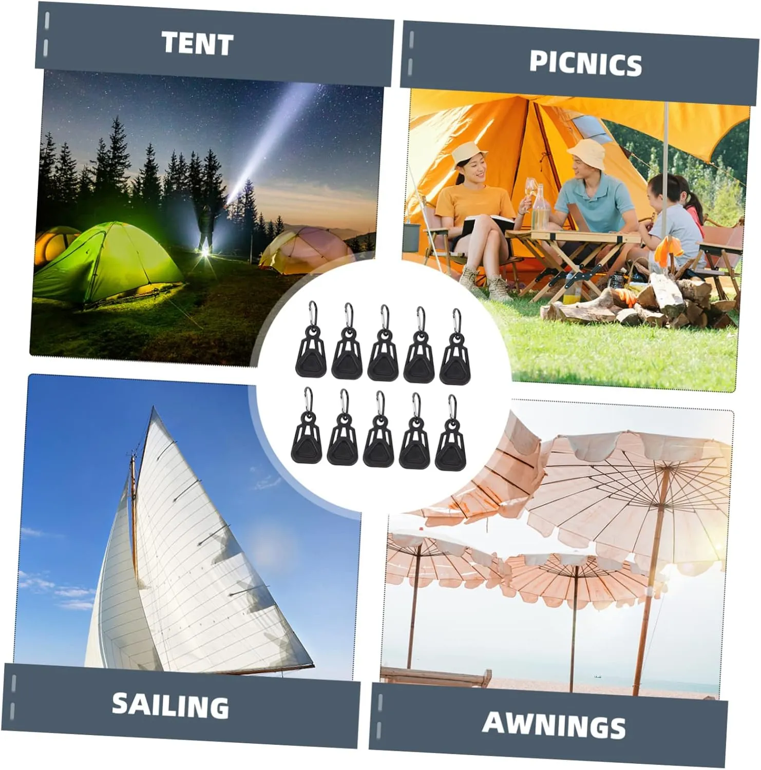 BESPORTBLE Tent Clip Tarp Tents for Camping Heavy Camping Tent Camping Awnings Clip Pop up Tent Canopy Clips Tent