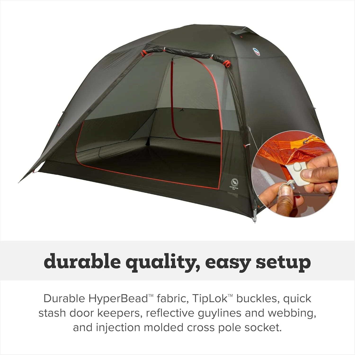 Big Agnes Copper Spur UL - Backpacking Tent for Camping, 3 Season, Ultralight, Waterproof, Anodized Poles