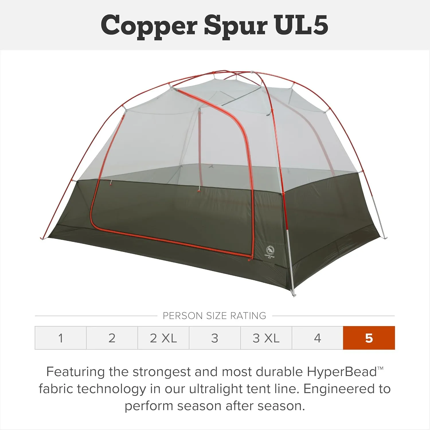 Big Agnes Copper Spur UL - Backpacking Tent for Camping, 3 Season, Ultralight, Waterproof, Anodized Poles