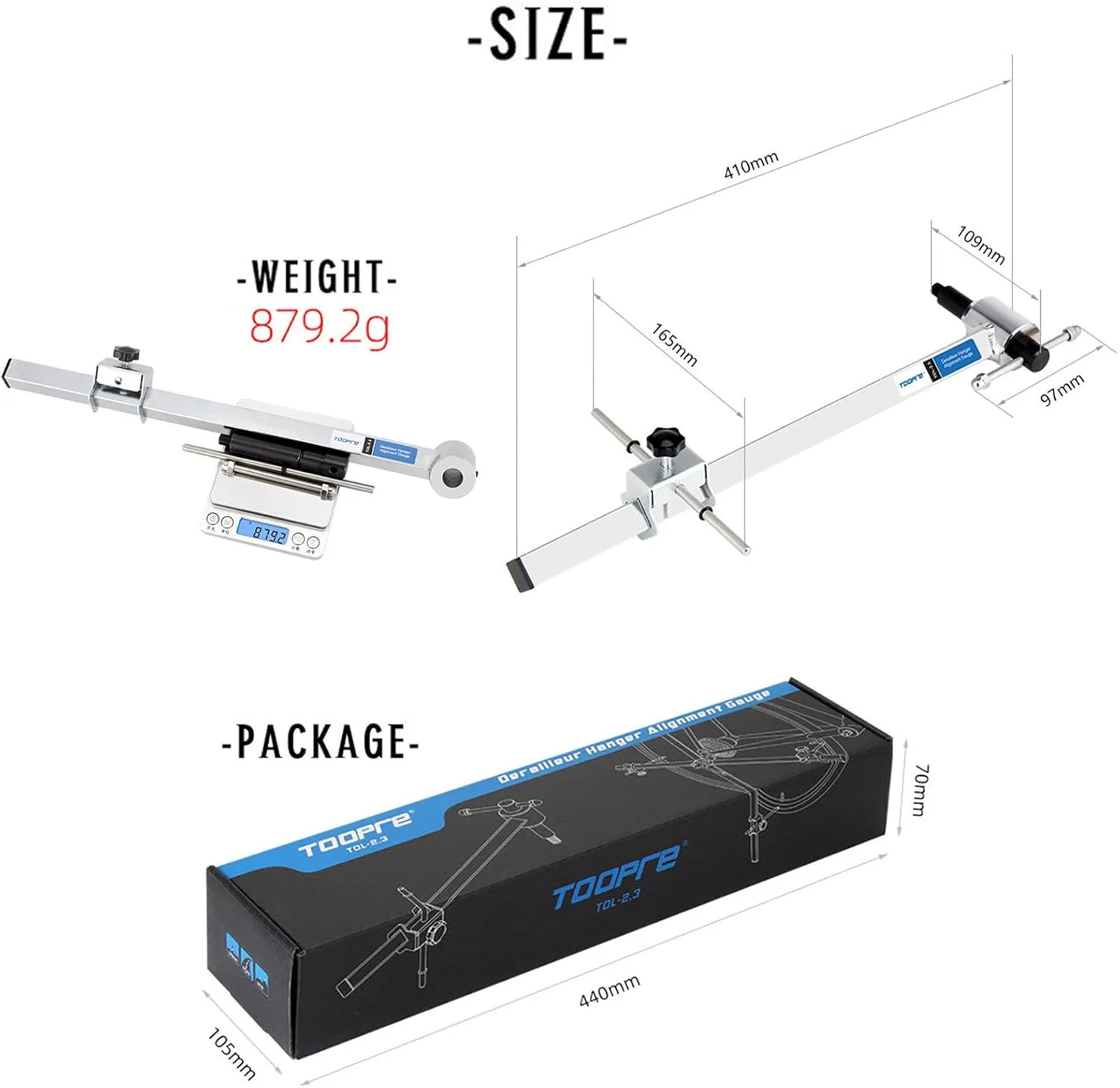 Bike Derailleur Hanger Alignment Gauge Tool