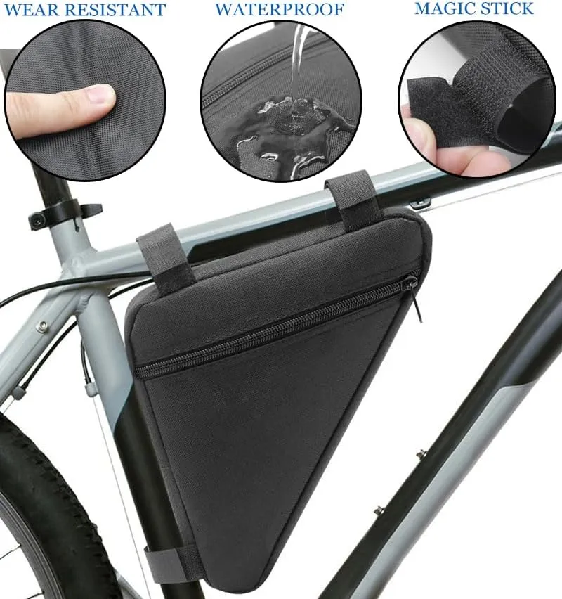 Bike Frame Bag for Cannondale Topstone Alloy 2021, Bicycle Triangle Pouch, Bike Frame Triangle Travel Storage Bag, Riding Accessories, for Mountain Road Bike Trip,A Black