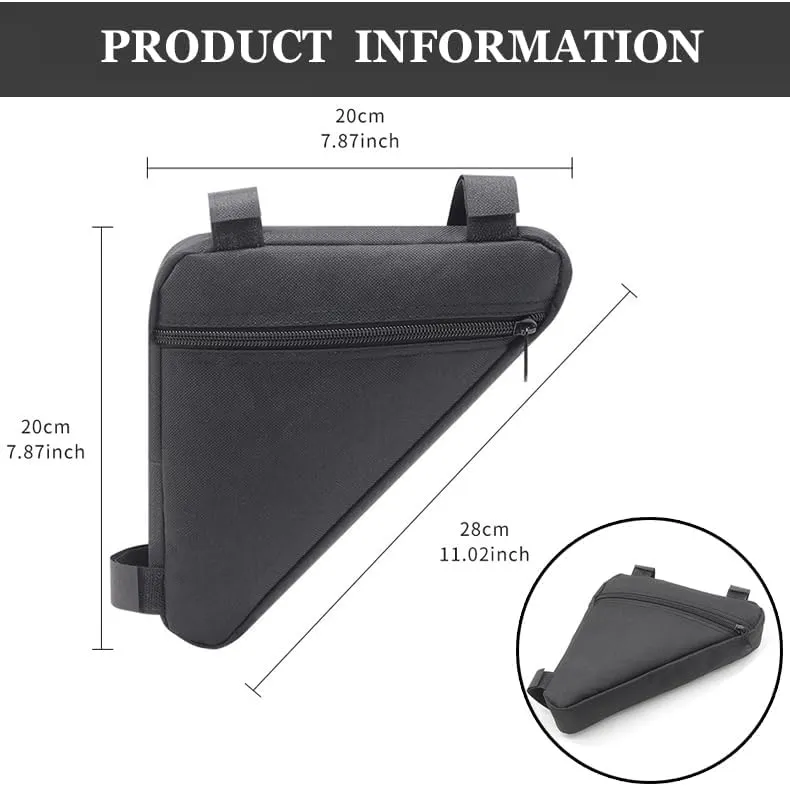 Bike Frame Bag for Cannondale Topstone Alloy 2021, Bicycle Triangle Pouch, Bike Frame Triangle Travel Storage Bag, Riding Accessories, for Mountain Road Bike Trip,A Black