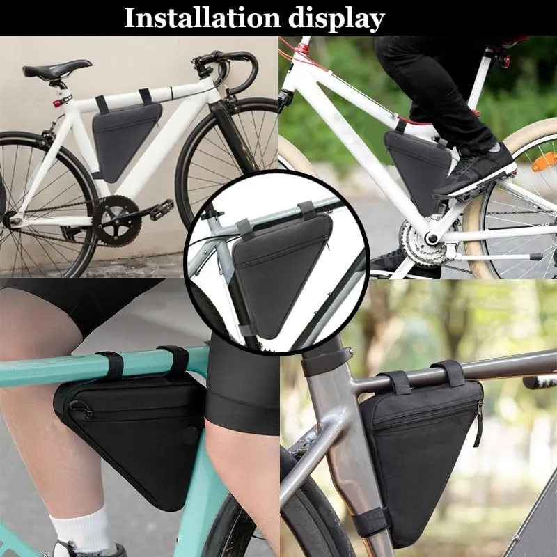 Bike Frame Bag for Cannondale Topstone Alloy 2021, Bicycle Triangle Pouch, Bike Frame Triangle Travel Storage Bag, Riding Accessories, for Mountain Road Bike Trip,A Black