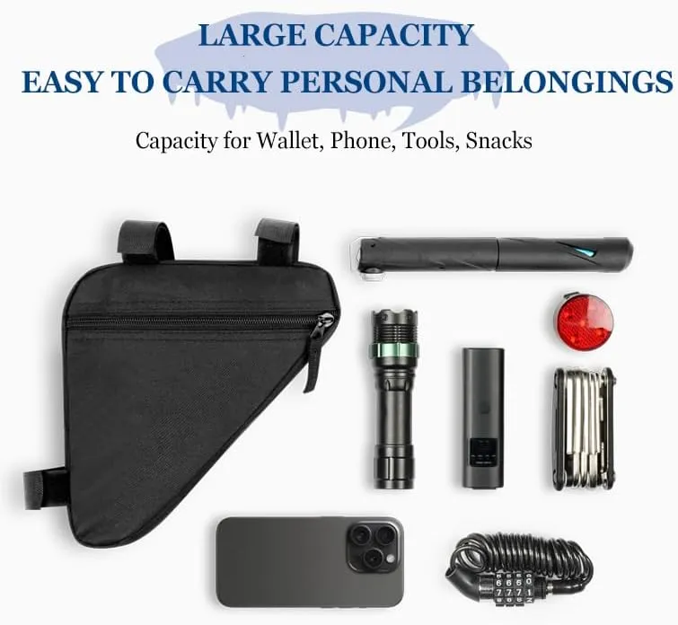 Bike Frame Bag for Cannondale Topstone Alloy 2021, Bicycle Triangle Pouch, Bike Frame Triangle Travel Storage Bag, Riding Accessories, for Mountain Road Bike Trip,A Black