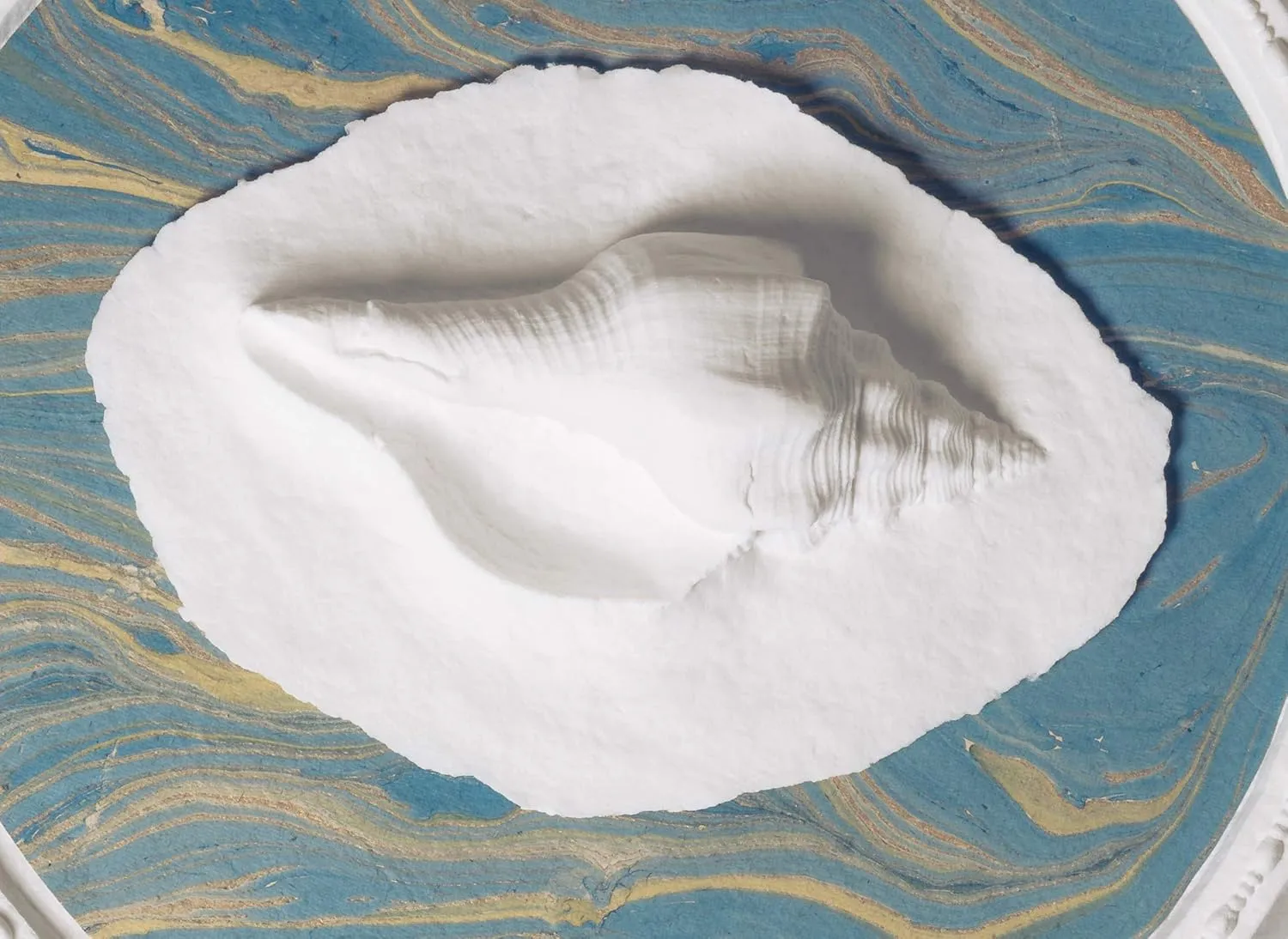 Biodegradable Urn for Human Ashes - Ocean Blue Seashell, Floating Water Burial Urn for Cremation and Scattering, W-308