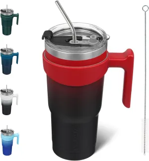 BJPKPK 20oz Stainless Steel Double Wall Insulated Tumbler With Handle And Straw Lid,Blood Moon