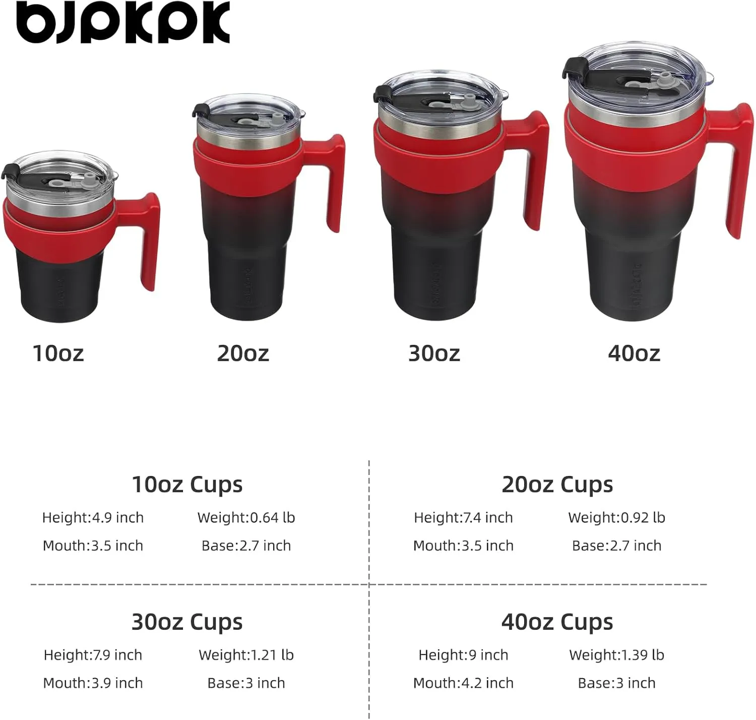 BJPKPK 20oz Stainless Steel Double Wall Insulated Tumbler With Handle And Straw Lid,Blood Moon