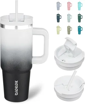 BJPKPK 30 oz Insulated Tumbler With Lid And Straw Stainless Steel Tumblers Cup With Handle For Women And Men,Day And Night