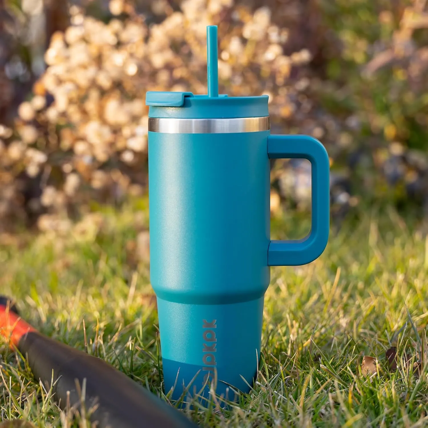 BJPKPK Tumbler With Handle 40 oz Stainless Steel Insulated Tumbler With Lid And Straw For Water Or Ice Coffee,Oasis