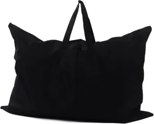 Black Canvas Art Portfolio Bag 38x26 Inch Large Capacity Artist Carrying Bag Carrying Storage Case for Poster, Sketching, and Drawing