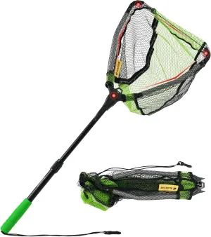 Black Paw Floating Fishing Net Foldable Telescopic Fish Landing Net Rubber Coated Fishing Net for Kayak, Fly, Trout, Fishing Net Freshwater Saltwater