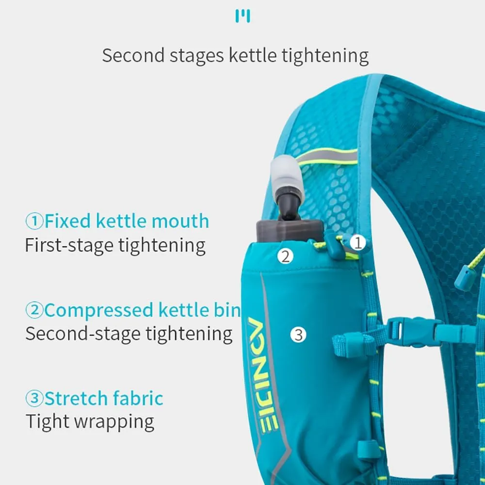 Bluefield 5L Outdoor Hydration Backpack Trail Running Vest Lightweight Running Hydration Vest for Marathon Running Cycling,Training, Hiking, Biking, Trail