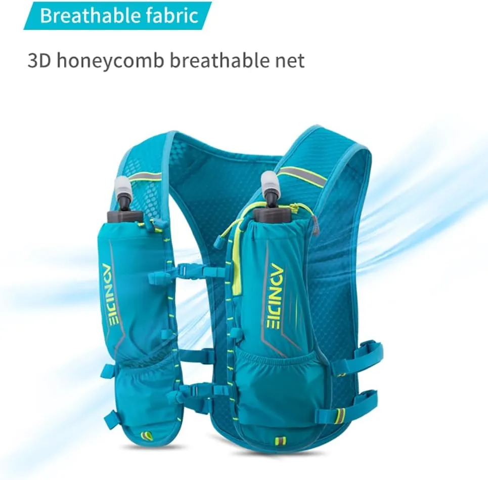 Bluefield 5L Outdoor Hydration Backpack Trail Running Vest Lightweight Running Hydration Vest for Marathon Running Cycling,Training, Hiking, Biking, Trail