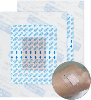 Bordered Waterproof Transparent Dressing Bandage Island Dressings 2.7x3.5 (40Ct) - Individually Wrapped Non-Woven Fabric Pads Adhesive Bandages Bandaids First Aid Wound Care