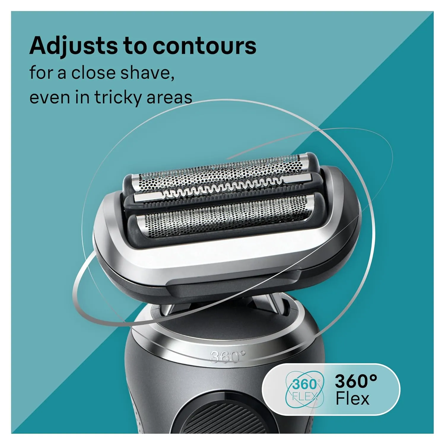 Braun Electric Shaver for Men, Series 7 7171cc, Wet & Dry Shave, Turbo & Gentle Shaving Modes, Waterproof Foil Shaver with Precision Trimmer, Space Grey