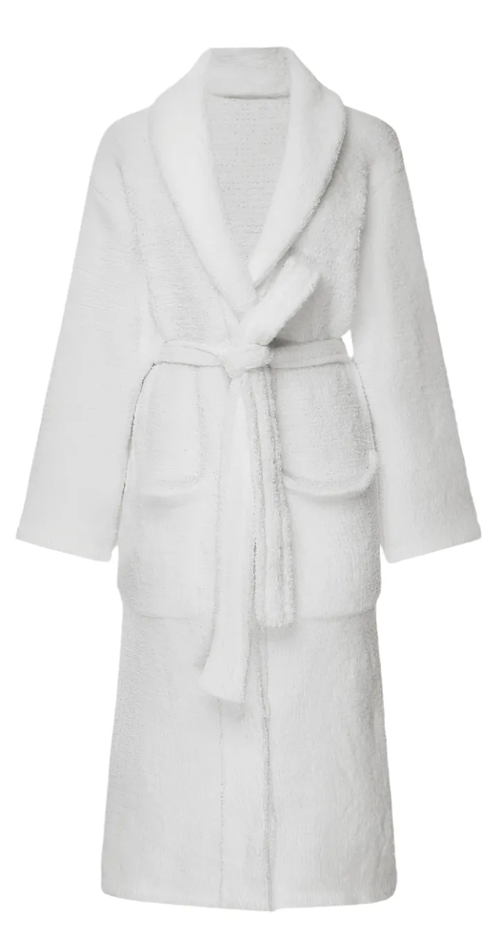 Brogo Extra Luxe Bathrobe Plush in white