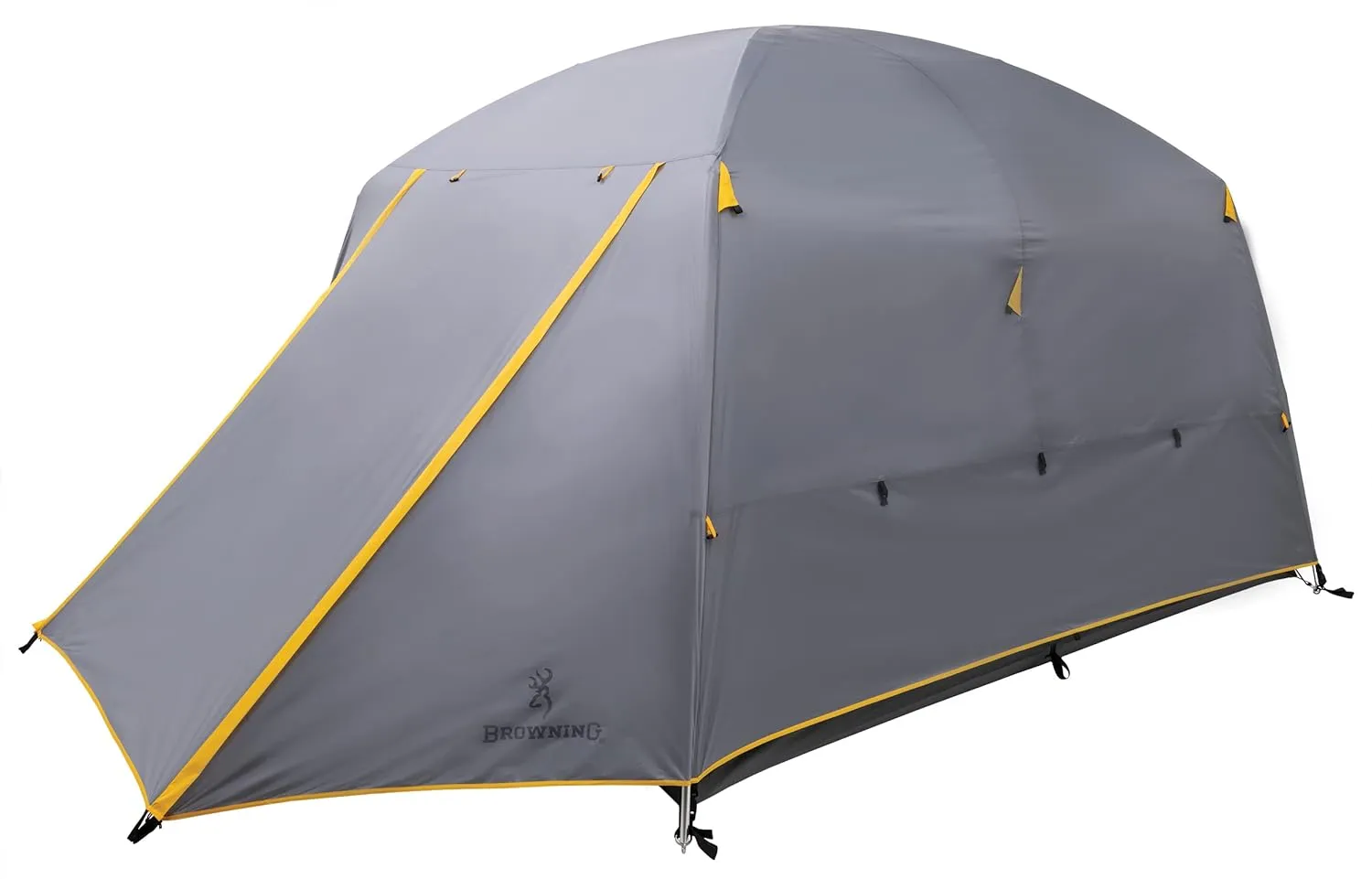 Browning Camping Glacier 4-Person Tent, Free-Standing Cabin Style with Full Coverage Fly