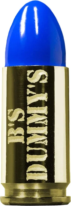 B's Dry Fire Snap Caps - Dummy 9mm Luger Training Caps (5 Pack) (Blue Brass)