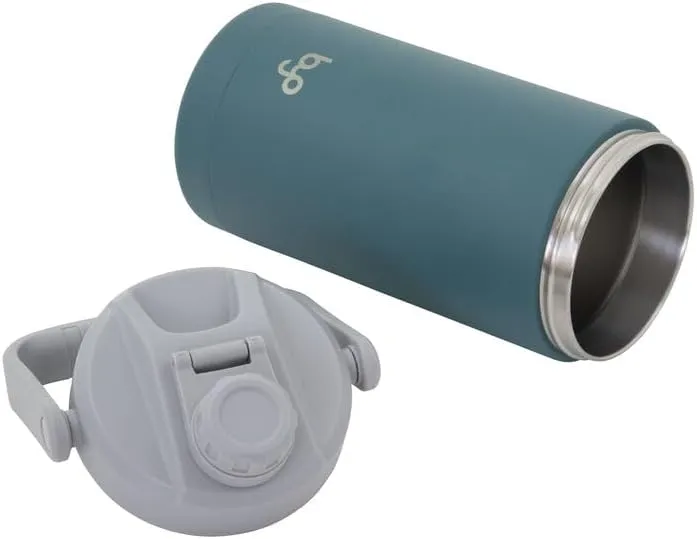 Byo 64 Oz Stainless Steel Insulated Bottle with Chug Lid (Teal) - BPA-Free, Leakproof, Double Wall, Sweat-Proof Handle - Reusable Water Bottle for Fitness, Wellness, Daily Hydration