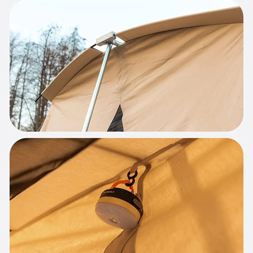 Cabin Tent for 5 to 8 Person Family Camping Tents with Carrying Bag Cotton Canvas Tent for Family Trip, Hiking, Picnic and Party (Beige 5~8 Person) (Beige 5~8 Person)