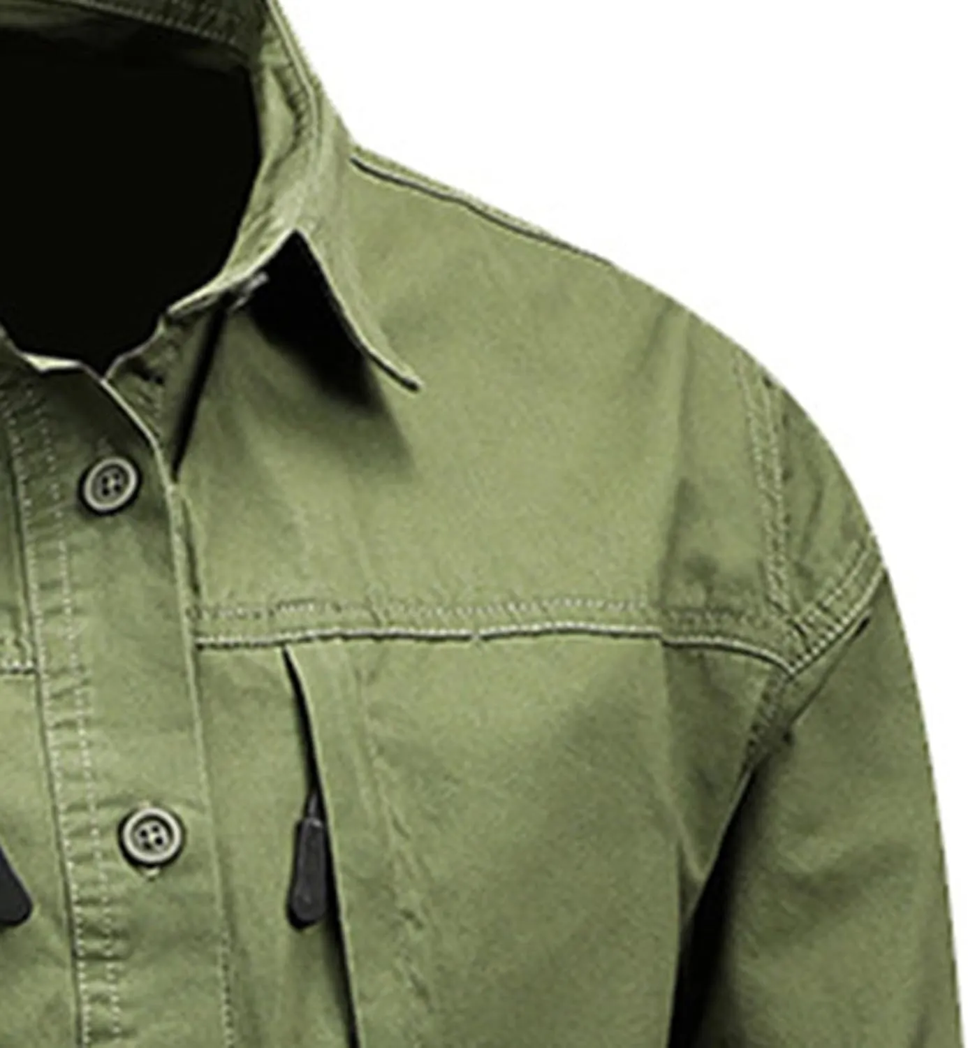 Cambkatl Men's Safari Shirts, Quick-Dry Fishing Hiking Cooling Camping Travel Shirts, Long Sleeve UPF 50  Sun Protection