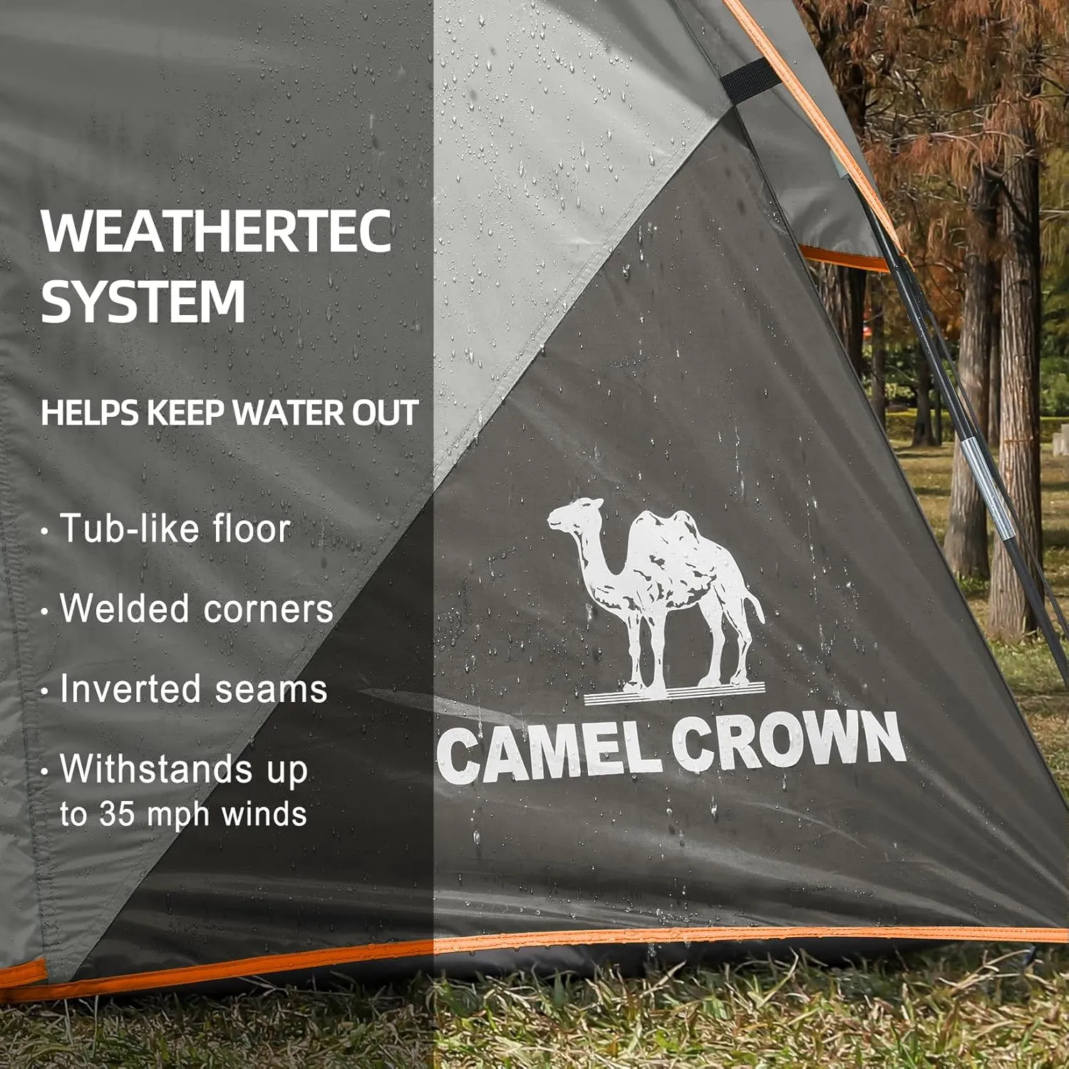 CAMEL CROWN Tents for Camping 4/6 Person Tent Waterproof Easy Setup Backpacking Tents