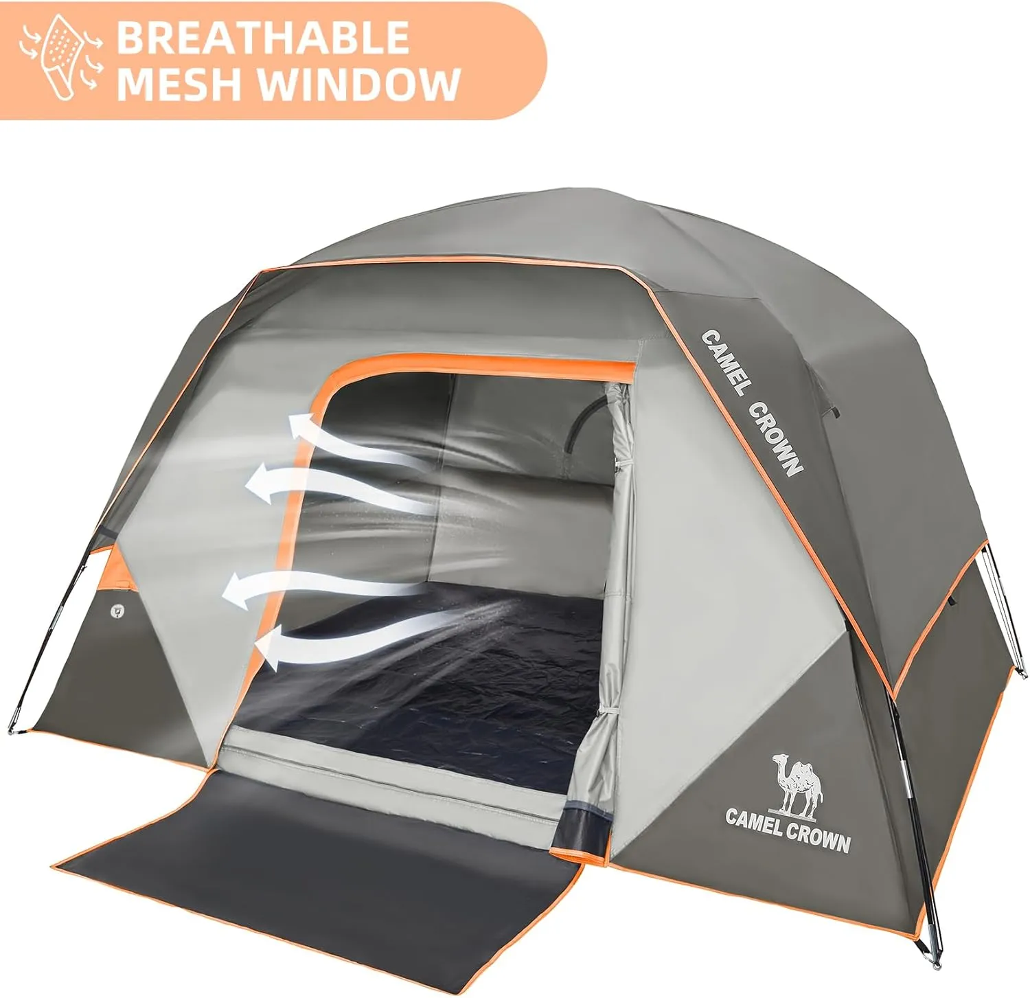 CAMEL CROWN Tents for Camping 4/6 Person Tent Waterproof Easy Setup Backpacking Tents