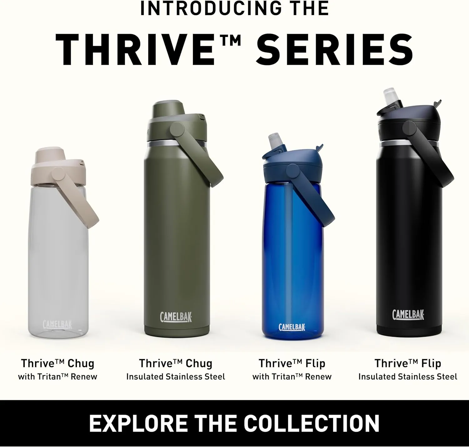 CamelBak Thrive Chug Water Bottle 20oz - Insulated Stainless Steel, Sierra Red