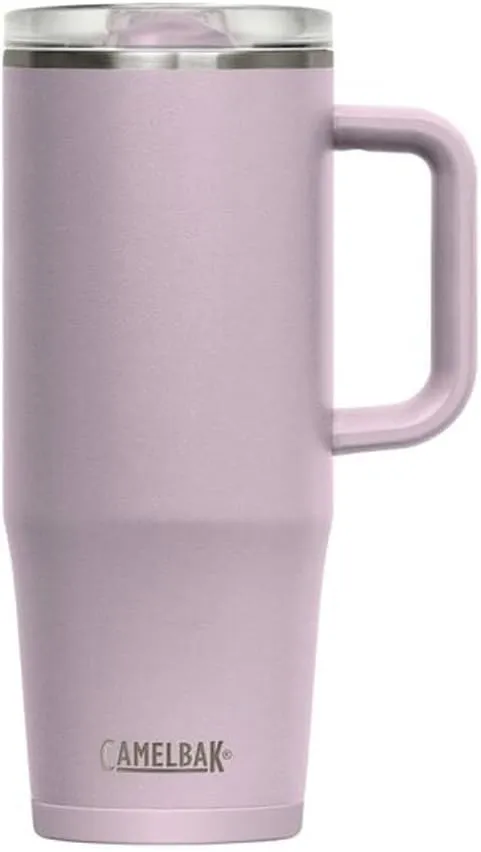 CamelBak Thrive Leak-Proof 32 oz Mug, Insulated Stainless Steel - For travel, coffee, tea, hot beverages - Spill Proof Cup-holder Compatible, Purple Sky
