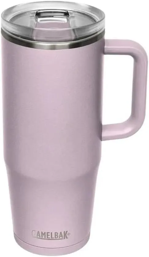 CamelBak Thrive Leak-Proof 32 oz Mug, Insulated Stainless Steel - For travel, coffee, tea, hot beverages - Spill Proof Cup-holder Compatible, Purple Sky