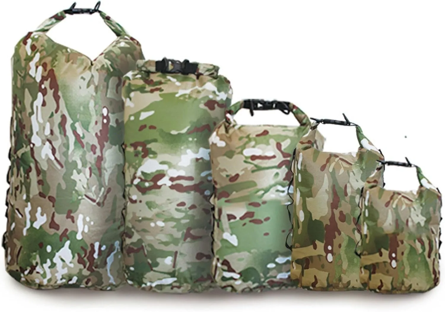 Camouflage Waterproof Dry Bag, Portable Waterproof Bag Waterproof Storage Bag Rafting Bag Floating Dry Backpack for Kayaking Rafting Boating Swimming Fishing Hiking (20L)