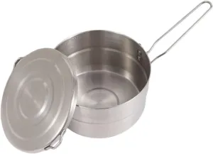 Camping Bento Pot Stainless Steel Cookware for Outdoor Cooking Smooth Lightweight Portable Storage for Hiking Picnics and Bbqs