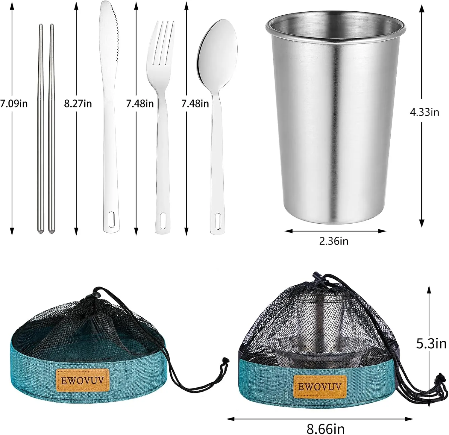 Camping Mess Kit - for Camping 1 to 2 Person boy Scout Camp Dishes Camping Cooking Utensils Accessories Plates Dinnerware Set Outdoor