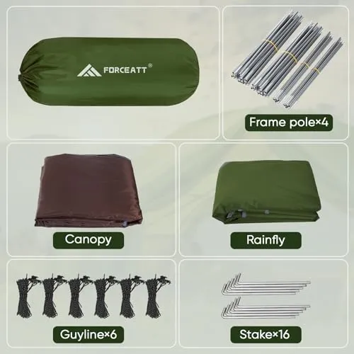 Camping Tent 4 Person,Professional Waterproof & Windproof Lightweight Backpacking Tent