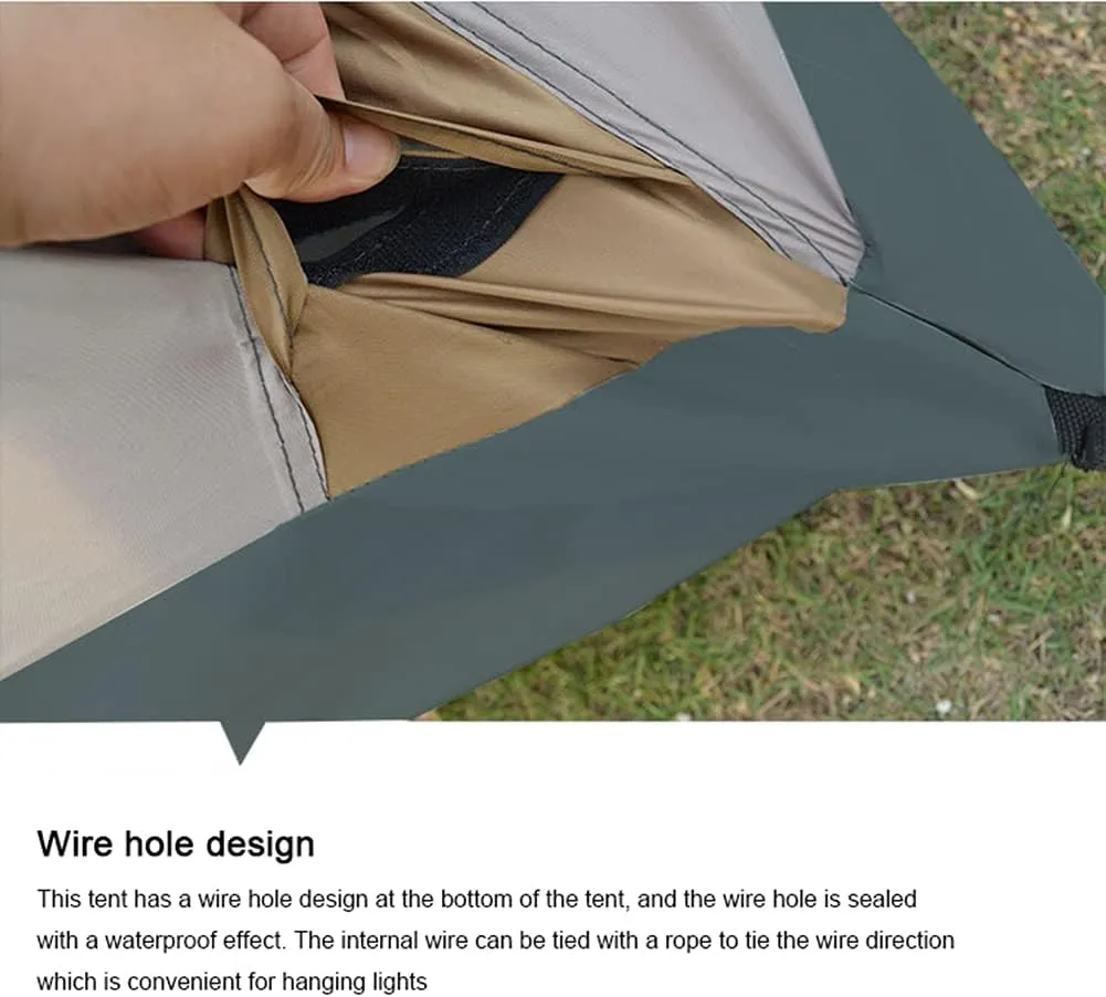 Camping Tent 8-10 Persons Lightweight Family Camping Tent Waterproof UV Resistant Outdoor Folding Tent, Easy to Install